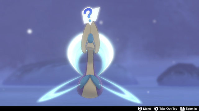 Screenshot of Cresselia in the Overworld of Pokemon Sword