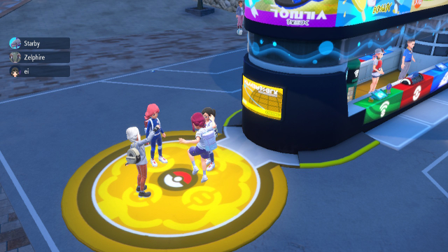 Screenshot of my sisters and I meeting up in the Union Circle