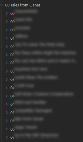 Screenshot of my Obsidian Folder