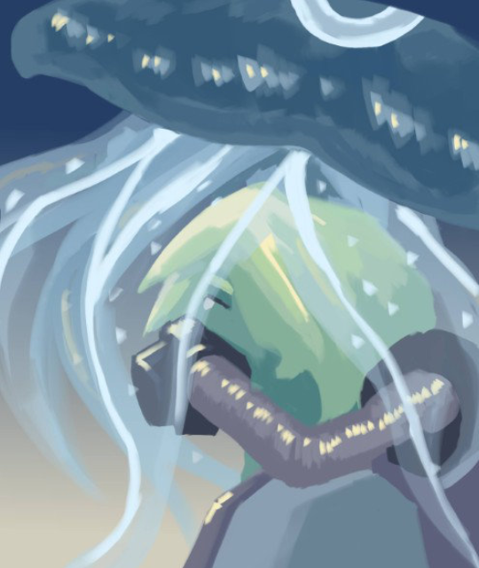 Sideprofile artfight drawing of Aurita.