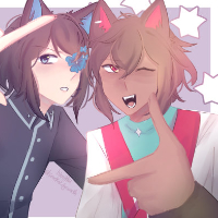 An artfight drawing of Chapel and Maomaotou.