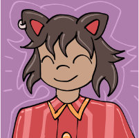 A headshot artfight drawing of Chapel smiling.