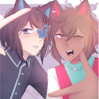 An artfight drawing of Chapel and Maomaotou.